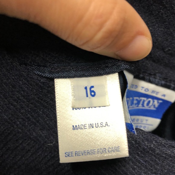 Pendleton wool pants navy size 16 lined - Picture 7 of 10
